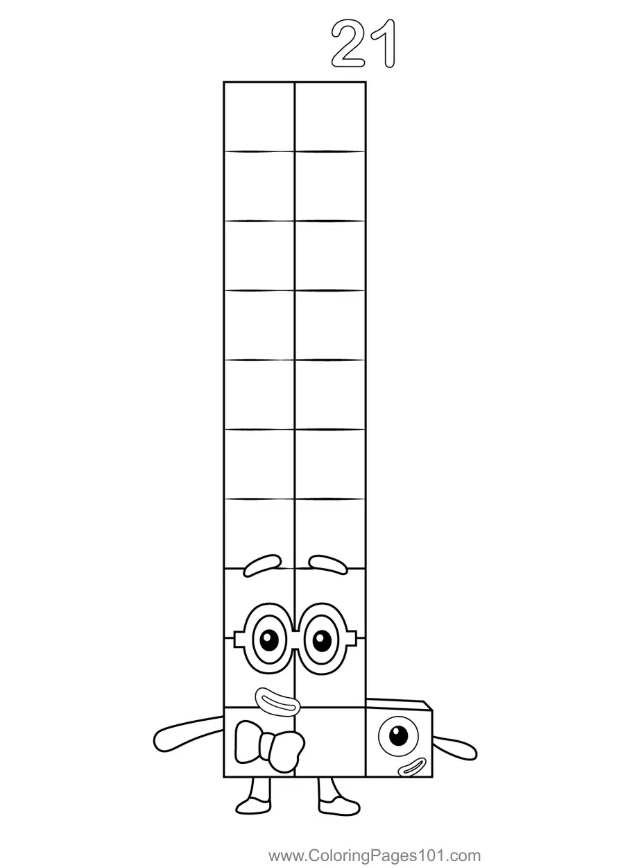 Numberblocks Coloring Pages 3