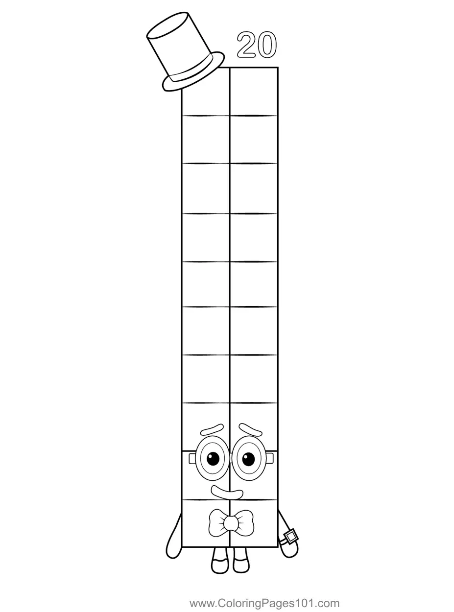 Numberblocks Coloring Pages 4