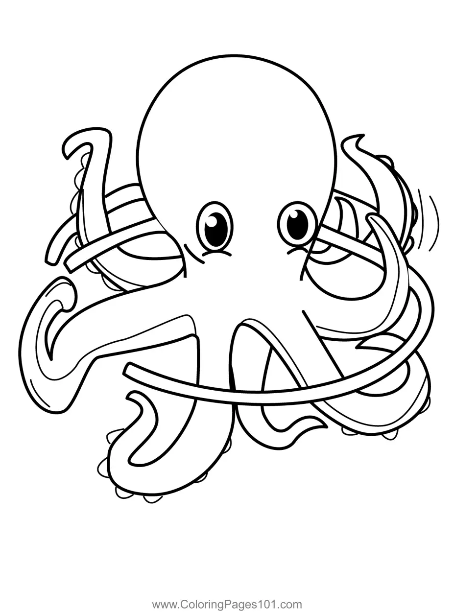 Octopus Coloring Pages 1