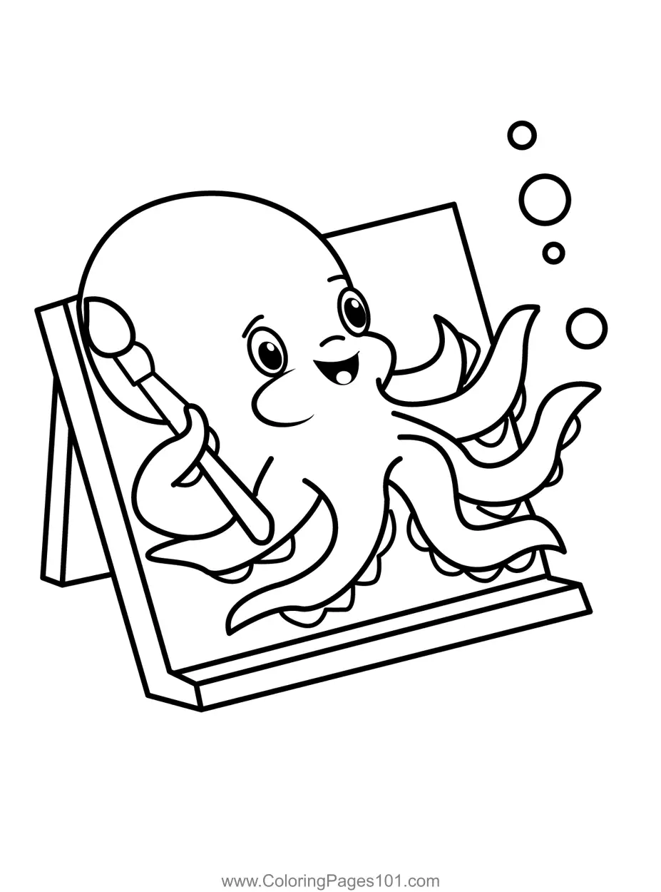 Octopus Coloring Pages 2