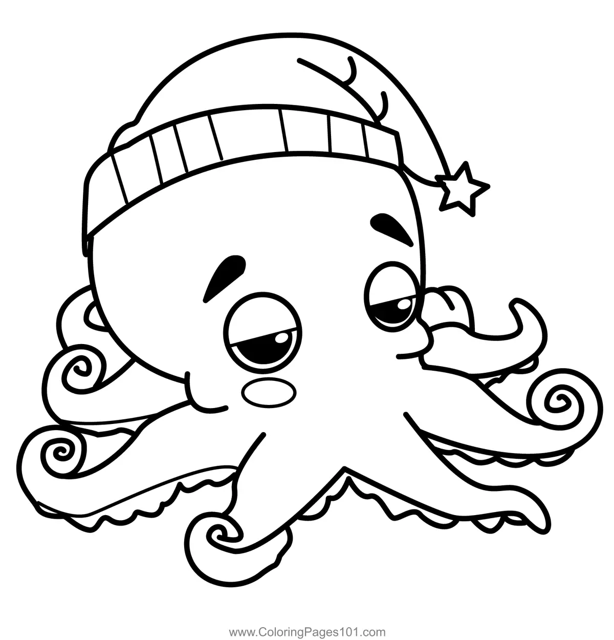 Octopus Coloring Pages 6