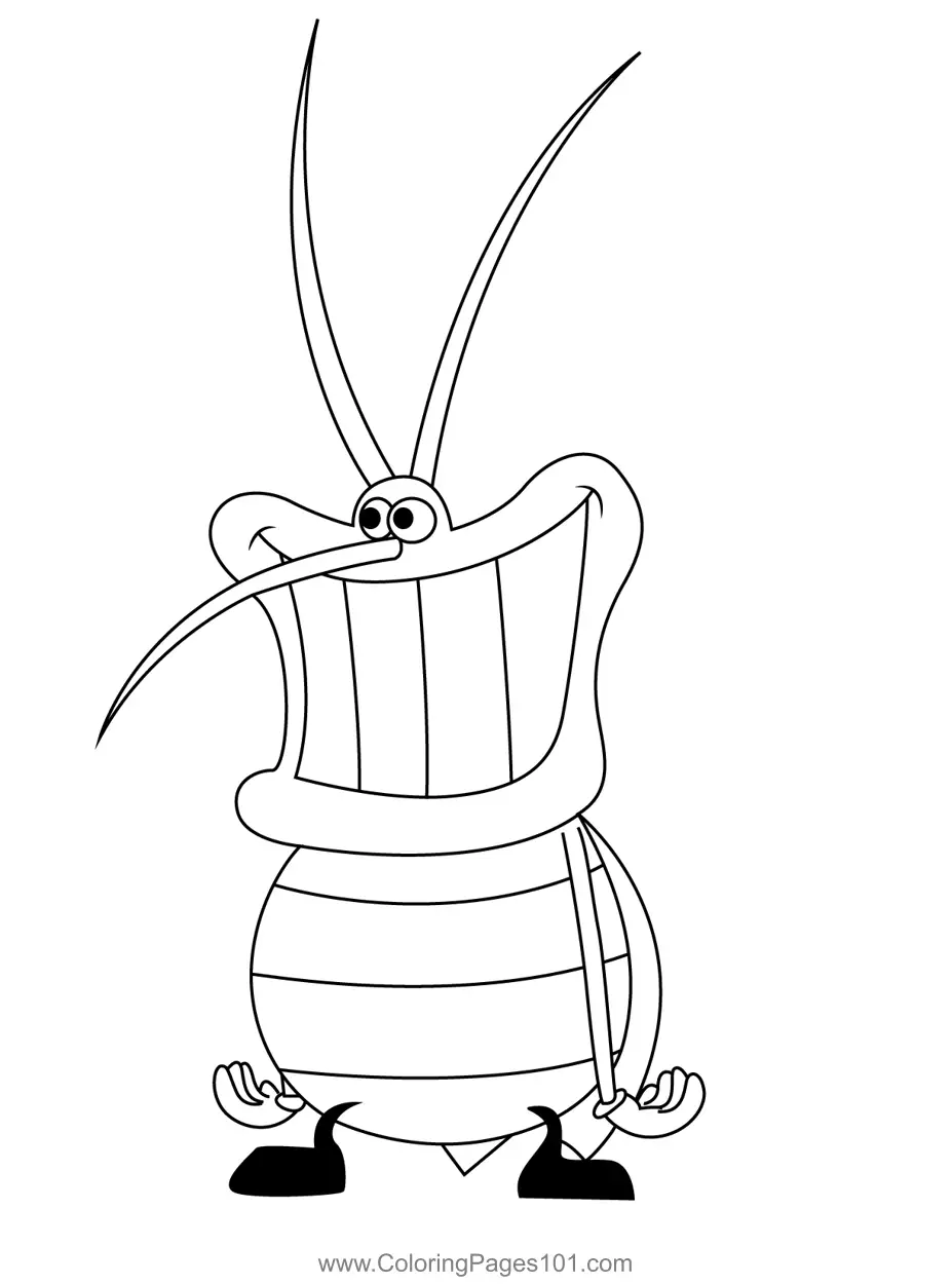 Oggy and the Cockroaches Coloring Pages 10