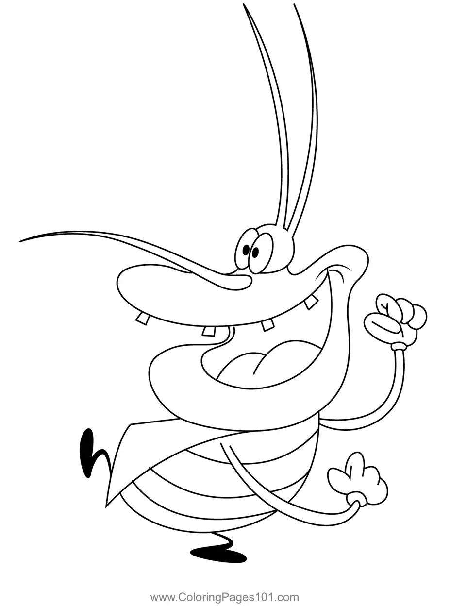 Oggy and the Cockroaches Coloring Pages 11