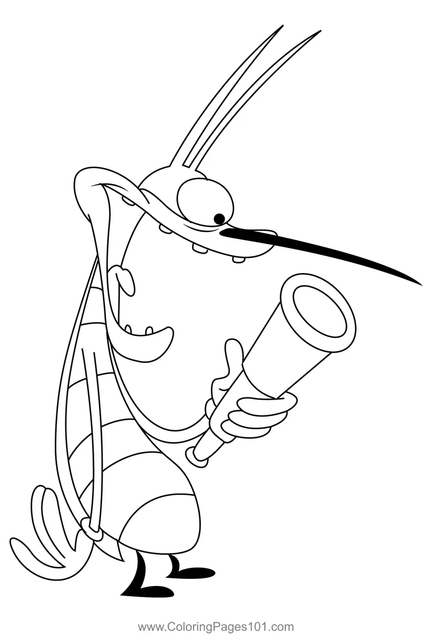 Oggy and the Cockroaches Coloring Pages 9