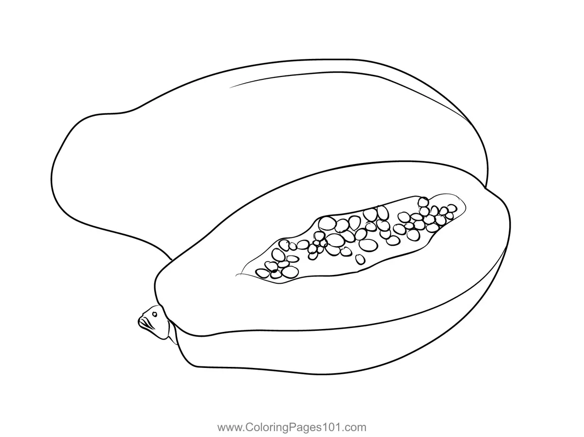 Papaya Coloring Pages 4