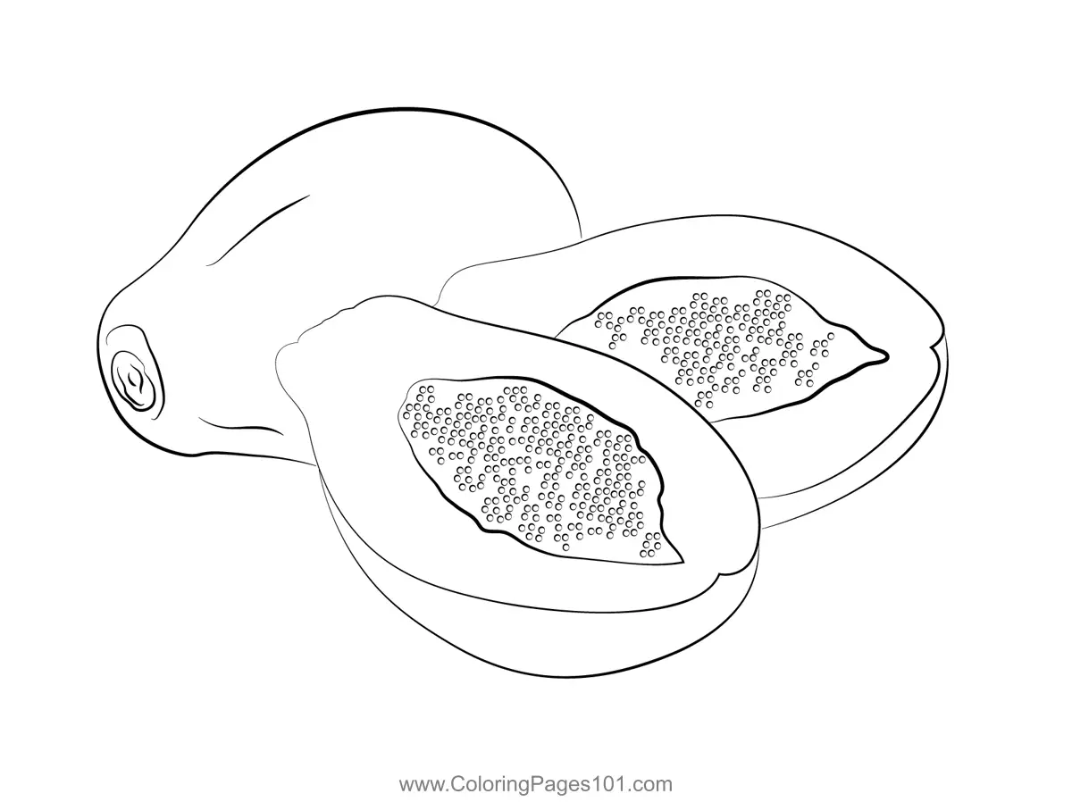 Papaya Coloring Pages 7