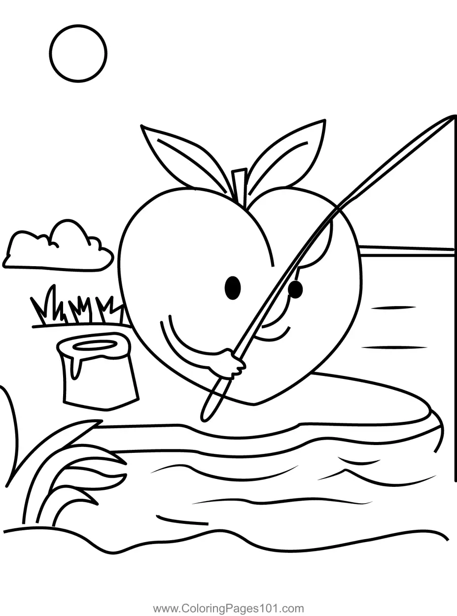 Peach Coloring Pages 1
