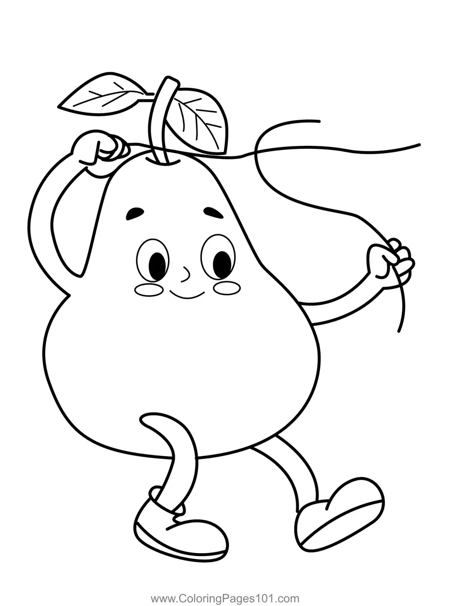 Pear Coloring Pages 1