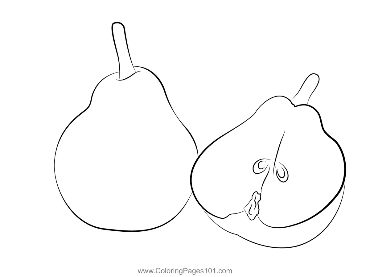Pear Coloring Pages