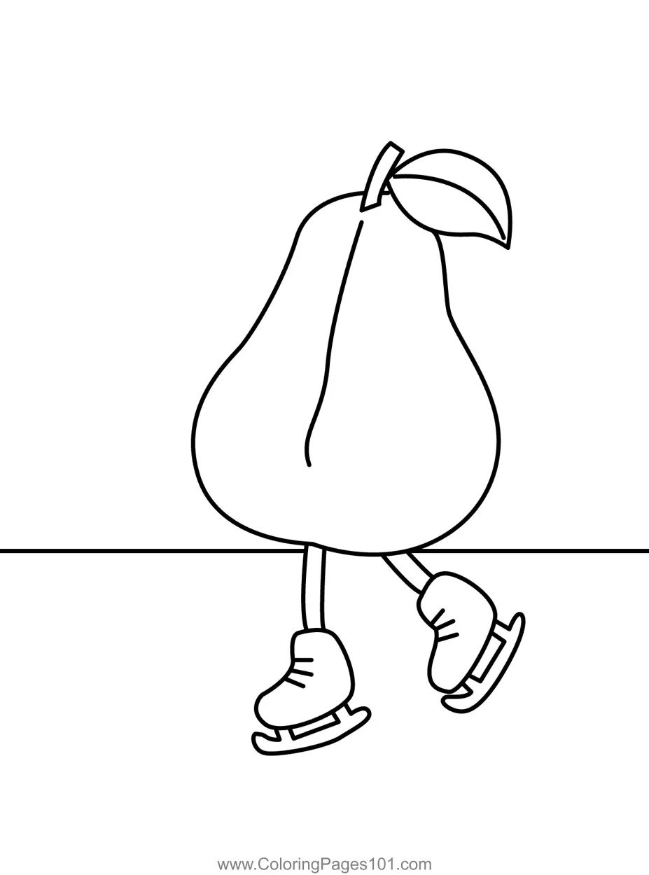 Pear Coloring Pages 2