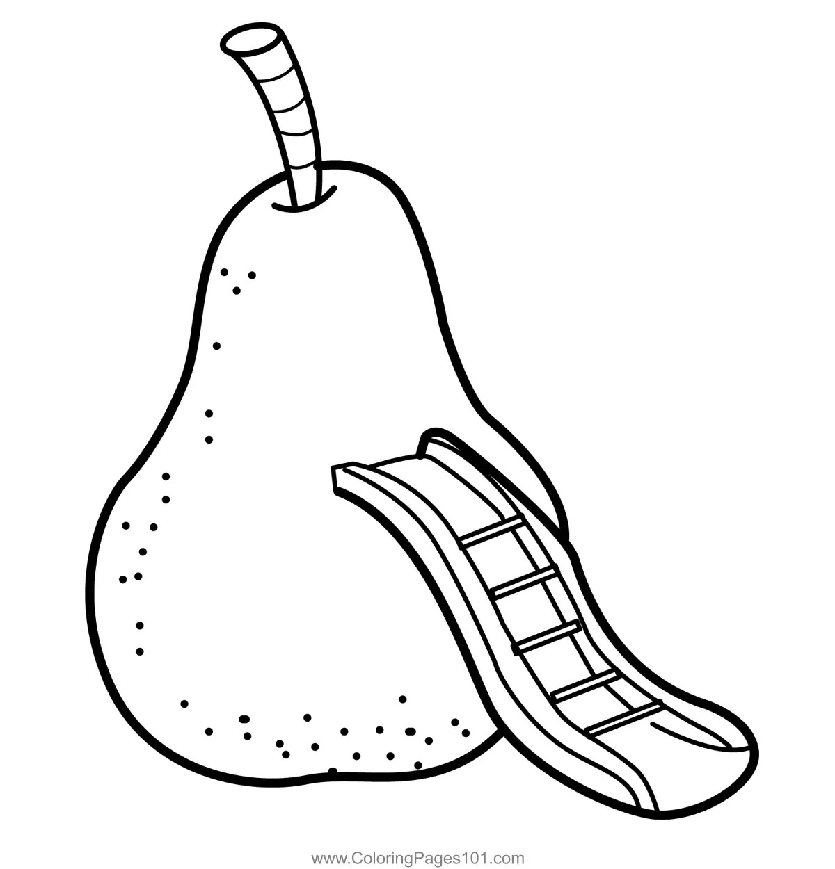 Pear Coloring Pages 4