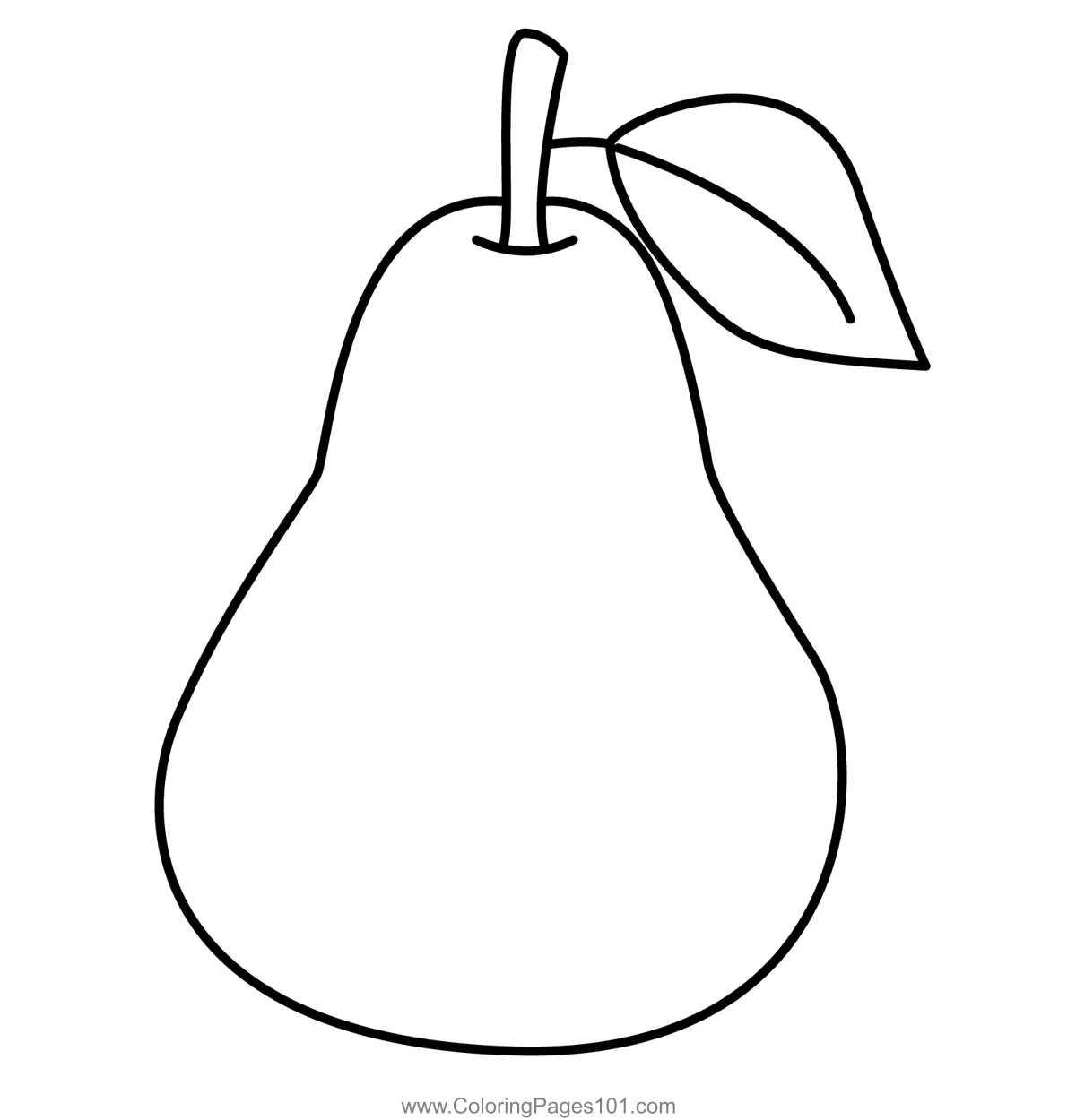 Pear Coloring Pages 6
