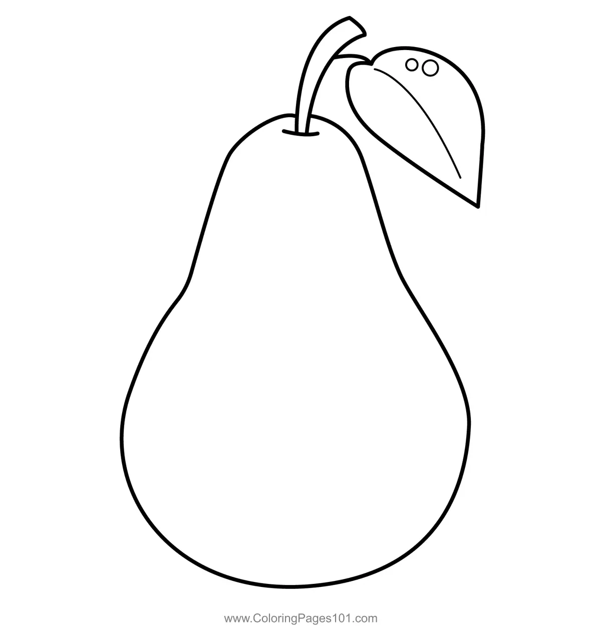 Pear Coloring Pages 7