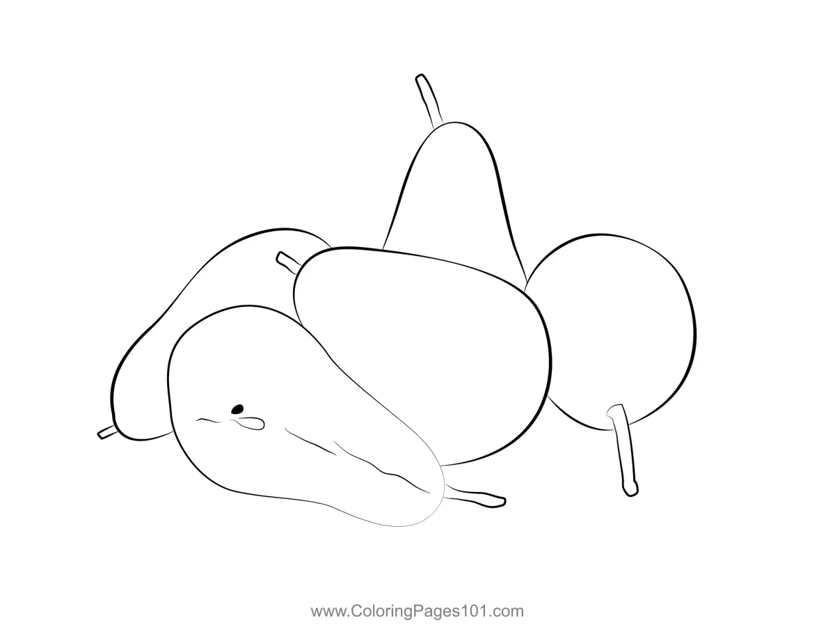 Pear Coloring Pages 9
