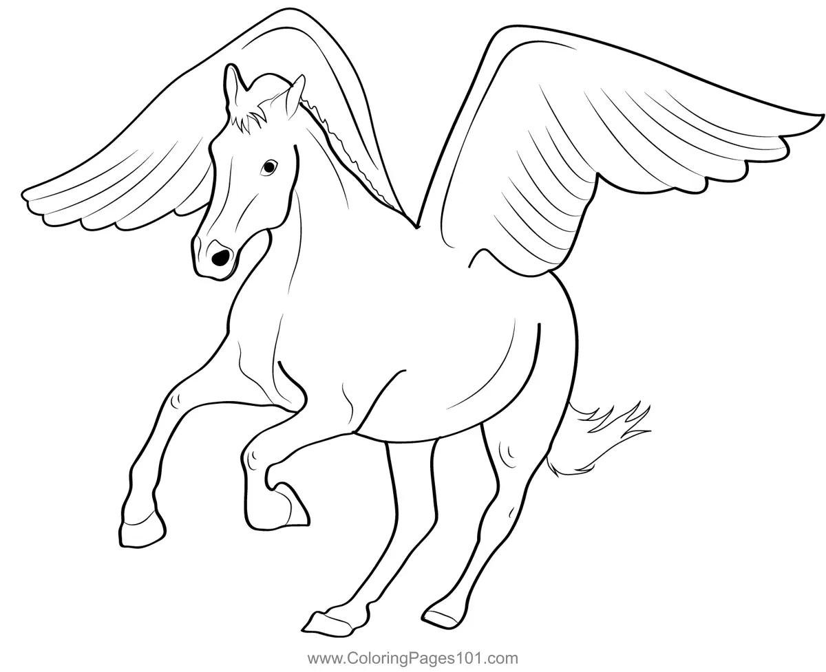 Pegasus Coloring Pages 8