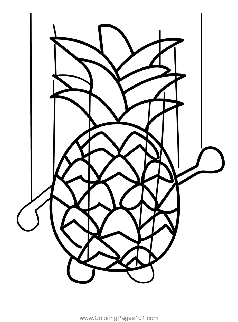 Pineapple Coloring Pages 1