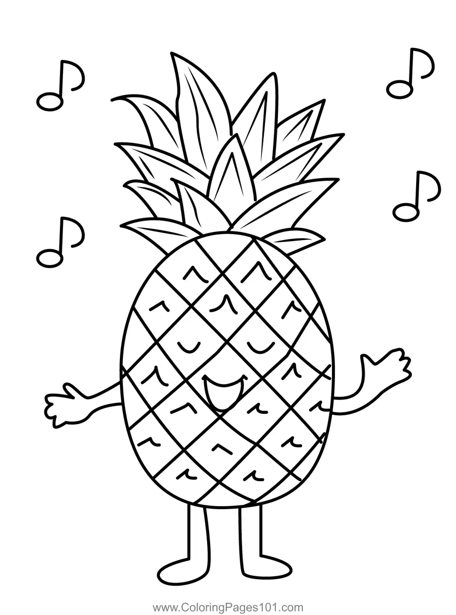 Pineapple Coloring Pages 3