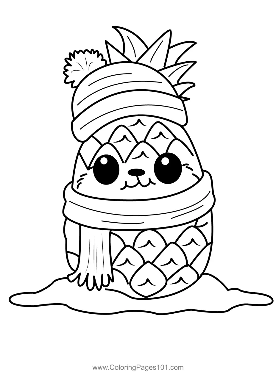 Pineapple Coloring Pages 4
