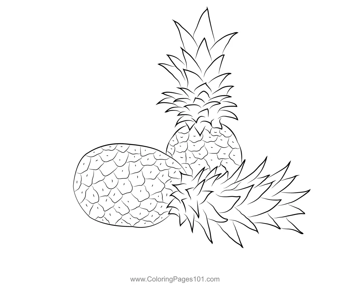 Pineapple Coloring Pages 6
