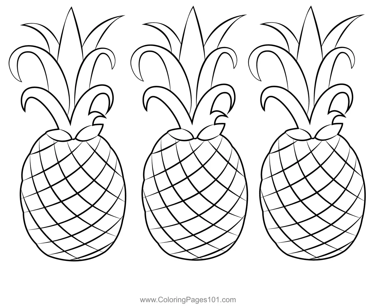 Pineapple Coloring Pages 7