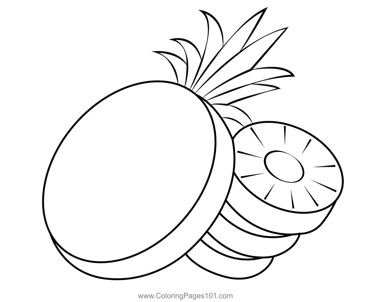 Pineapple Coloring Pages 9