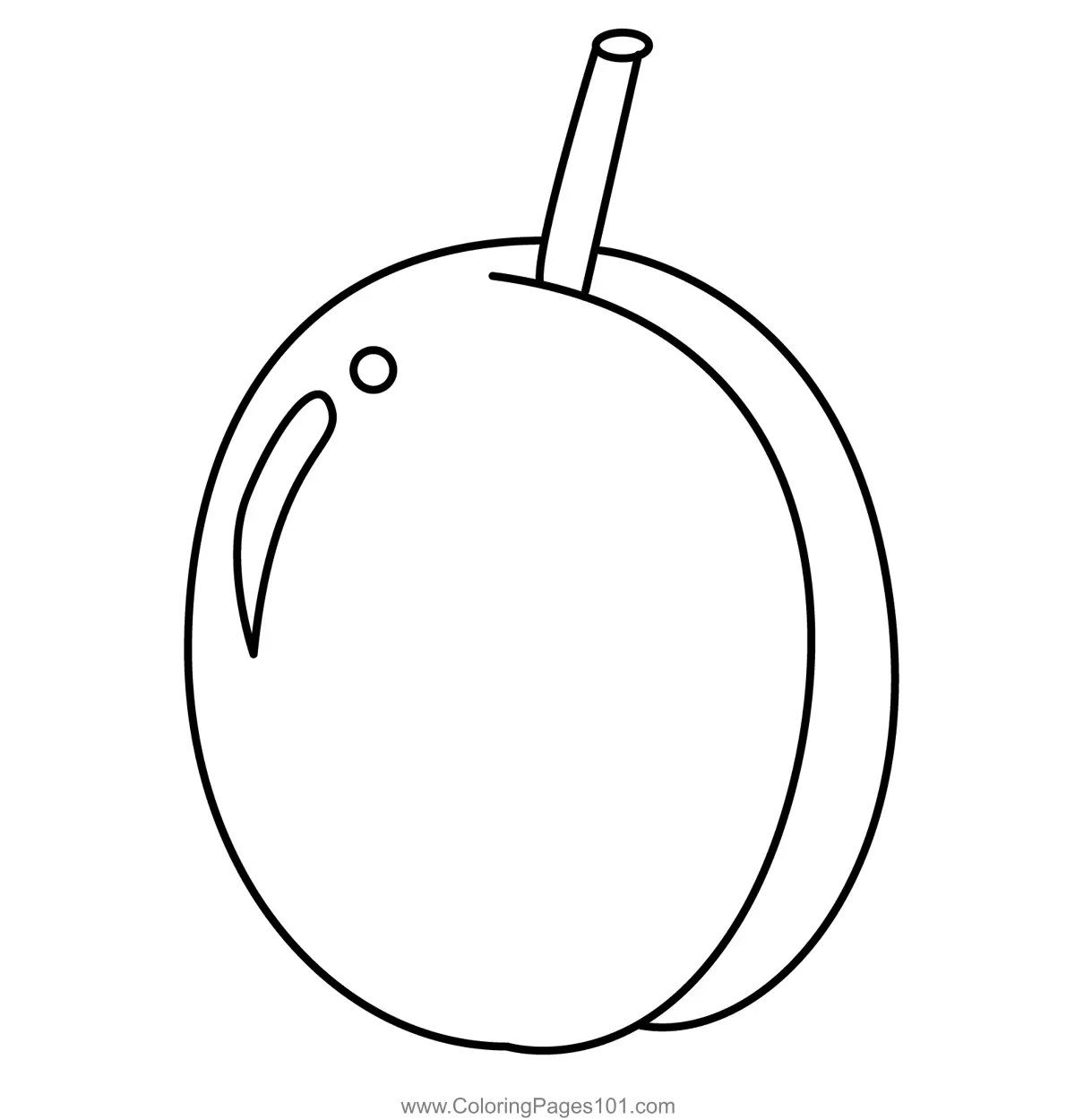 Plum Coloring Pages 2