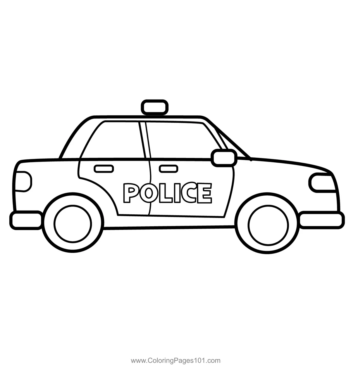 Police Cars Coloring Pages 1
