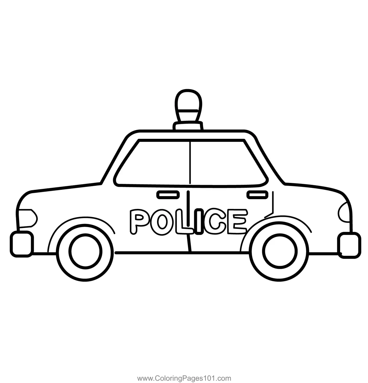 Police Cars Coloring Pages 2