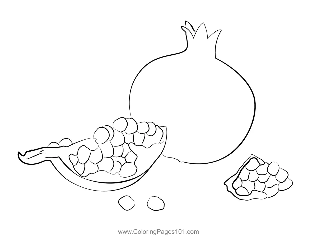 Pomegranate Coloring Pages 1