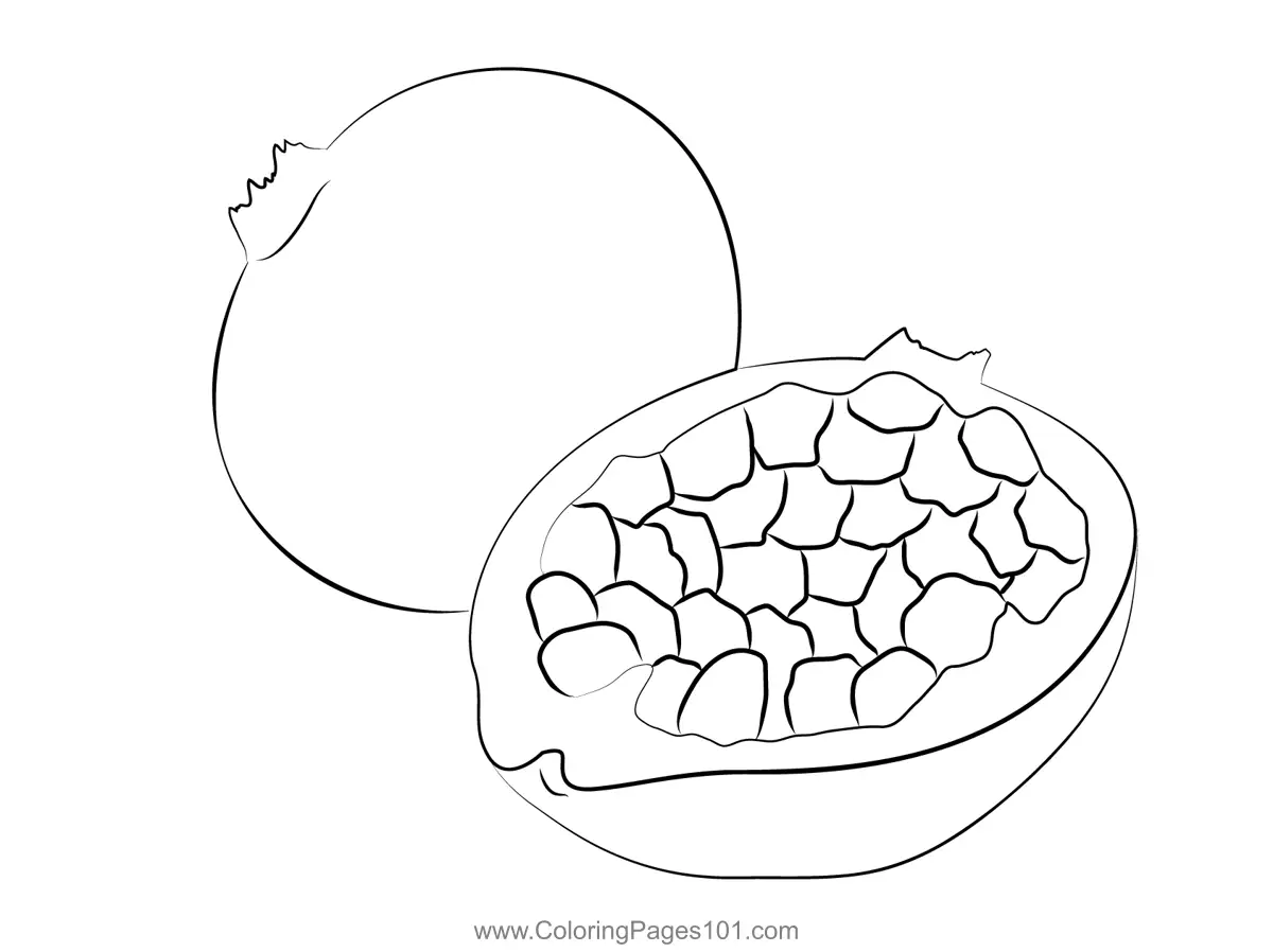 Pomegranate Coloring Pages 10