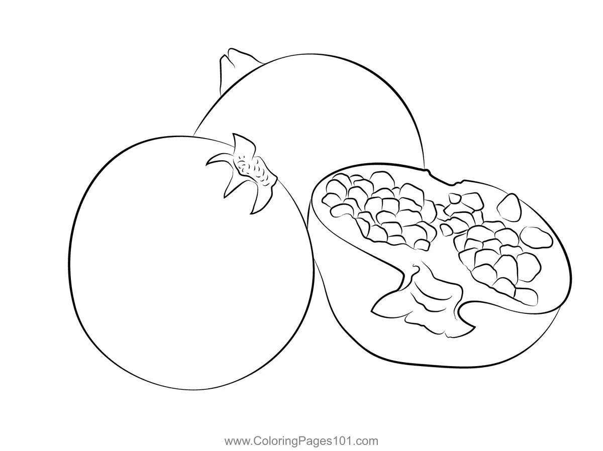 Pomegranate Coloring Pages 11