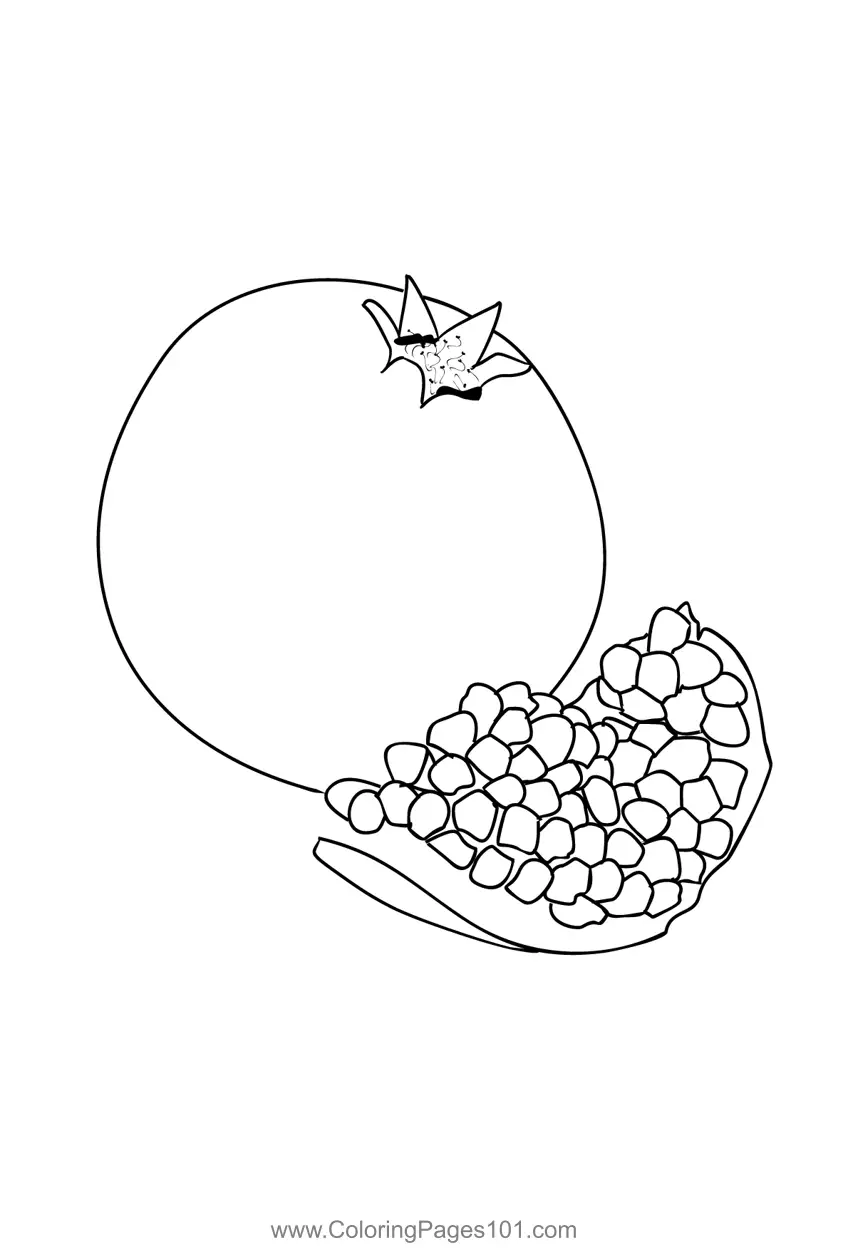 Pomegranate Coloring Pages 7
