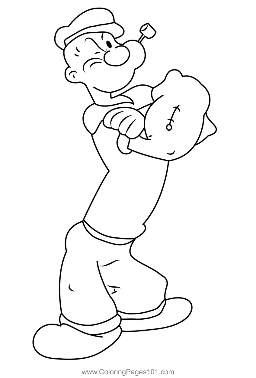 Popeye the Sailor Coloring Pages 2