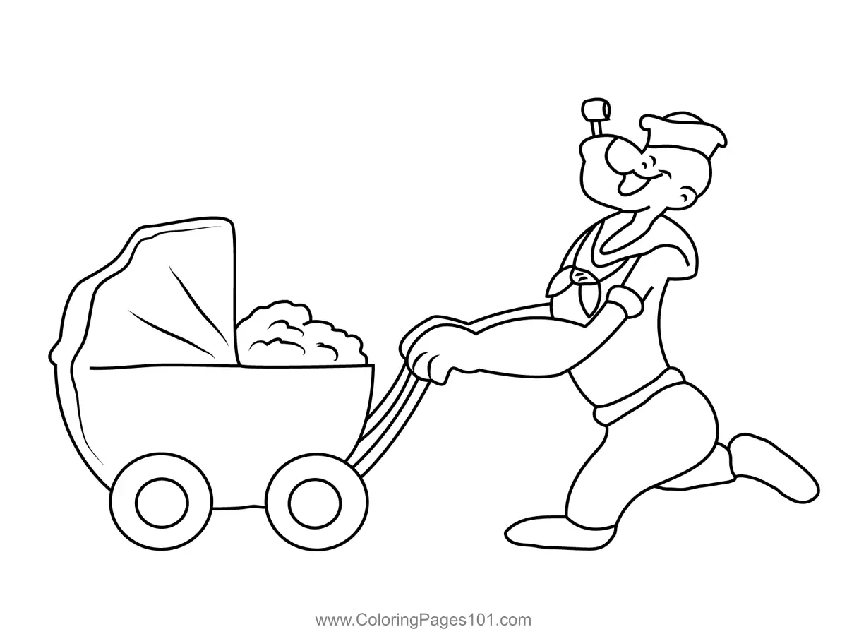Popeye the Sailor Coloring Pages 3