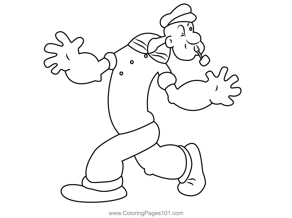 Popeye the Sailor Coloring Pages 6