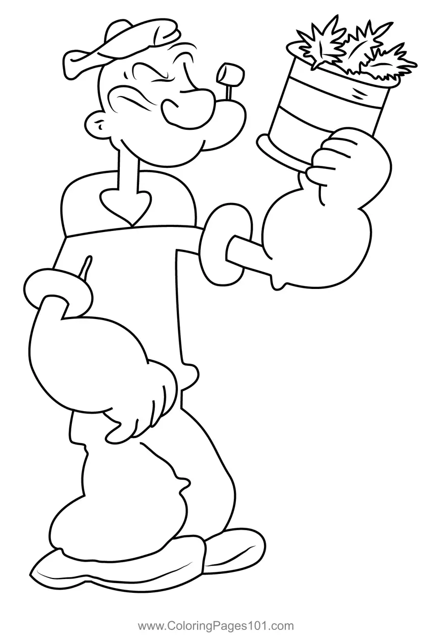 Popeye the Sailor Coloring Pages 7