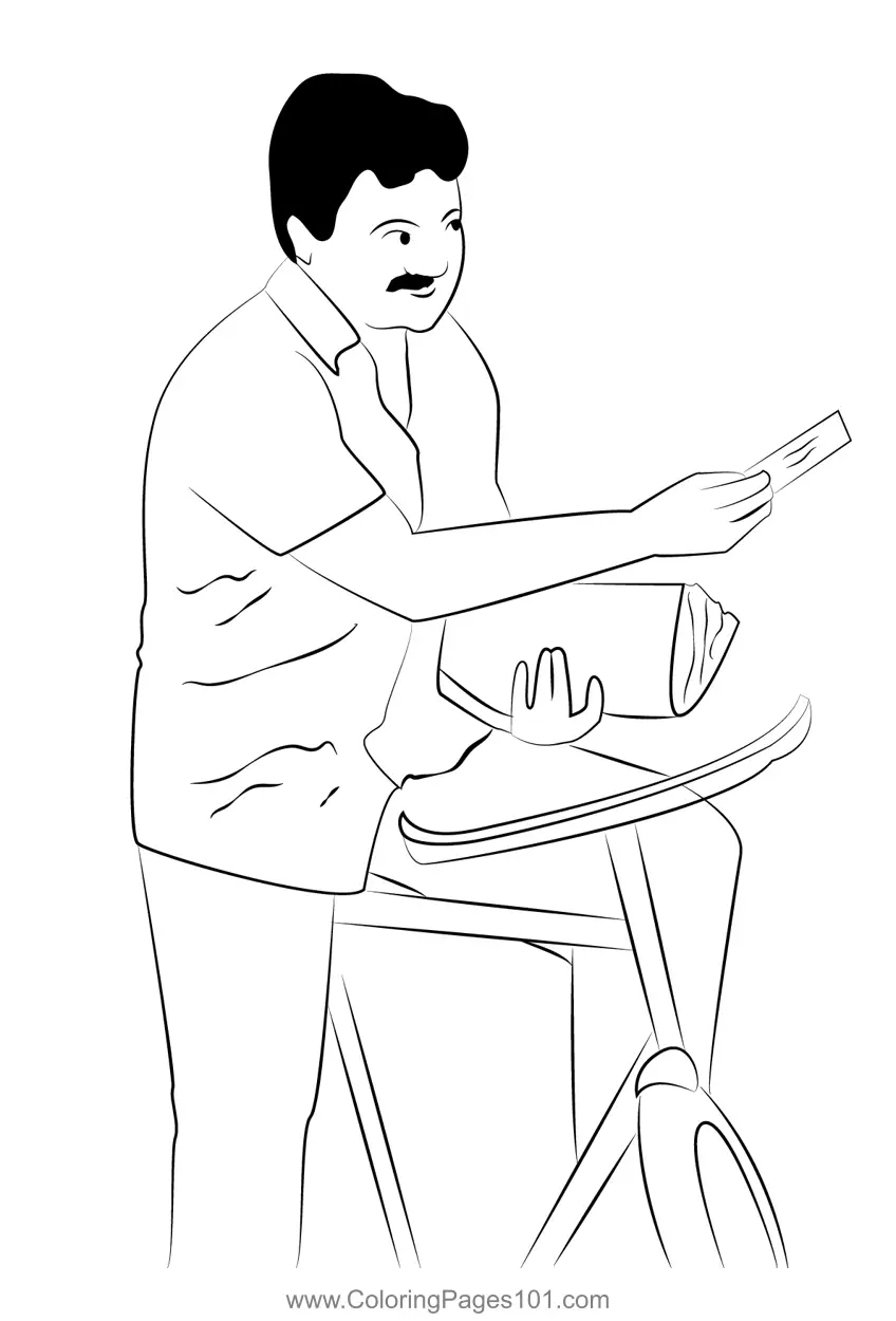 Postman Coloring Pages 6