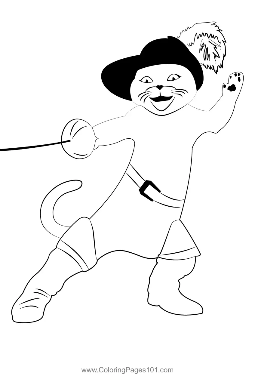 Puss In Boots Coloring Pages 1