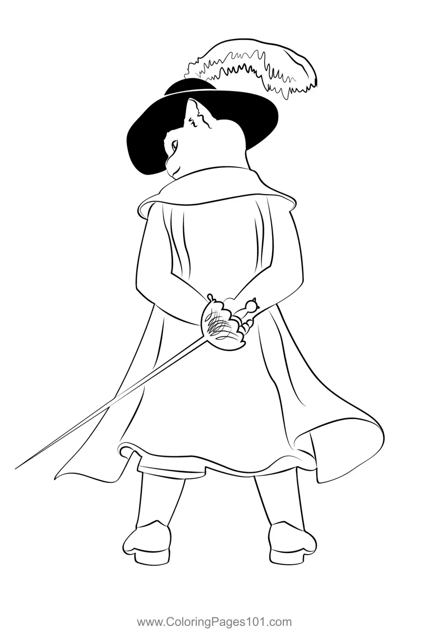 Puss In Boots Coloring Pages 6