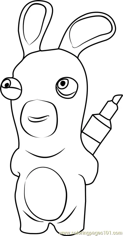 Rabbids Invasion Coloring Pages 2
