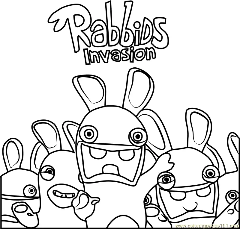 Rabbids Invasion Coloring Pages 3