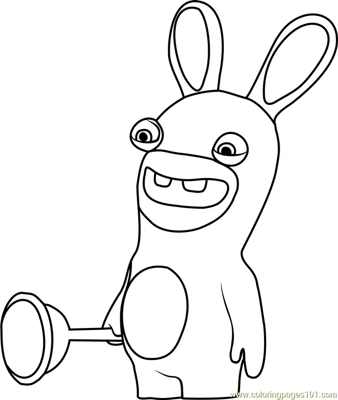 Rabbids Invasion Coloring Pages 4