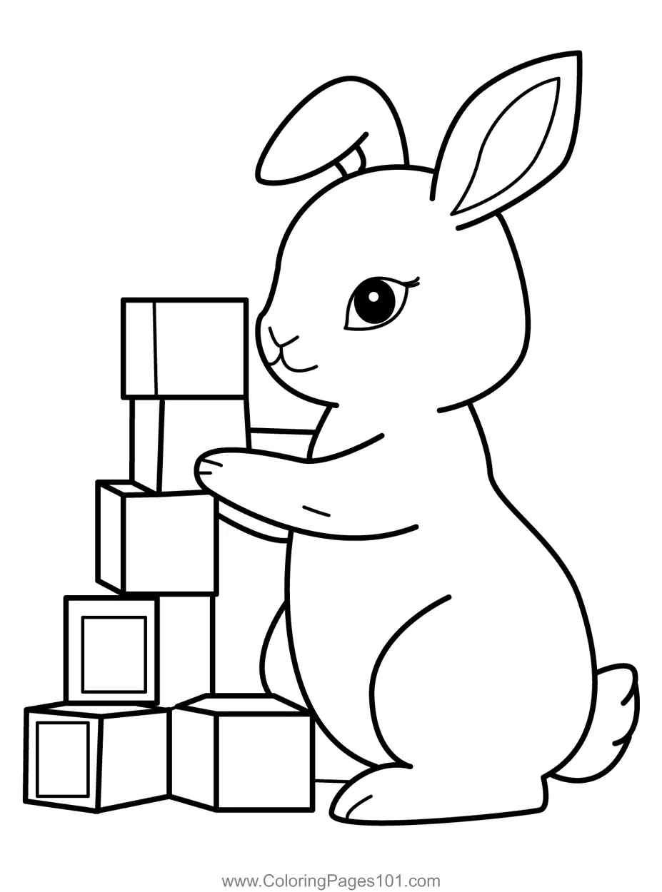 Rabbit Coloring Pages 1