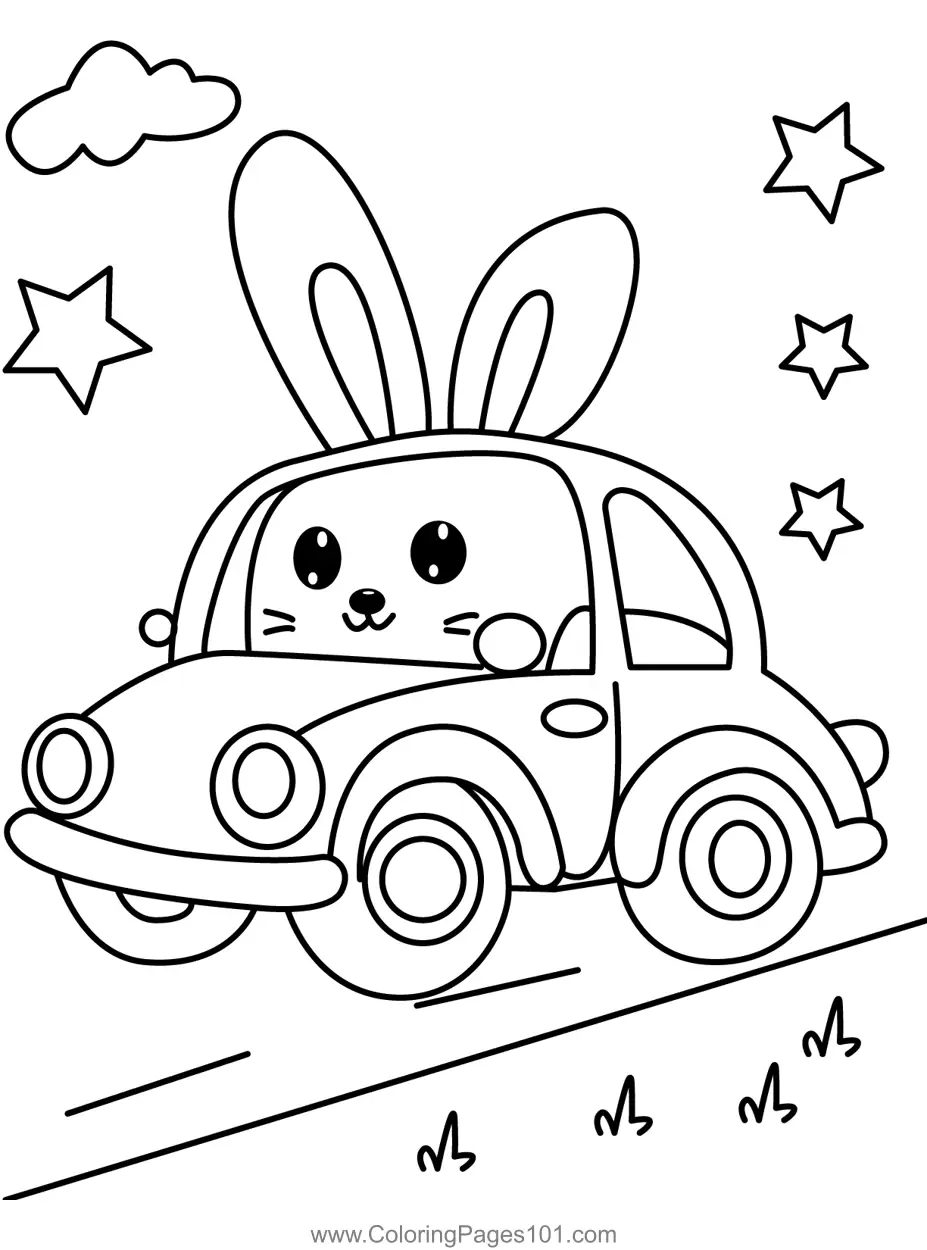 Rabbit Coloring Pages 3
