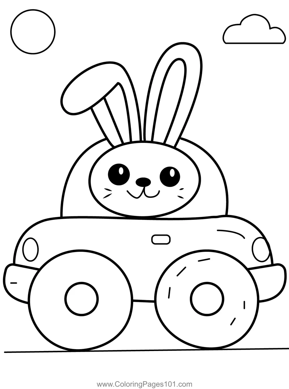 Rabbit Coloring Pages 4