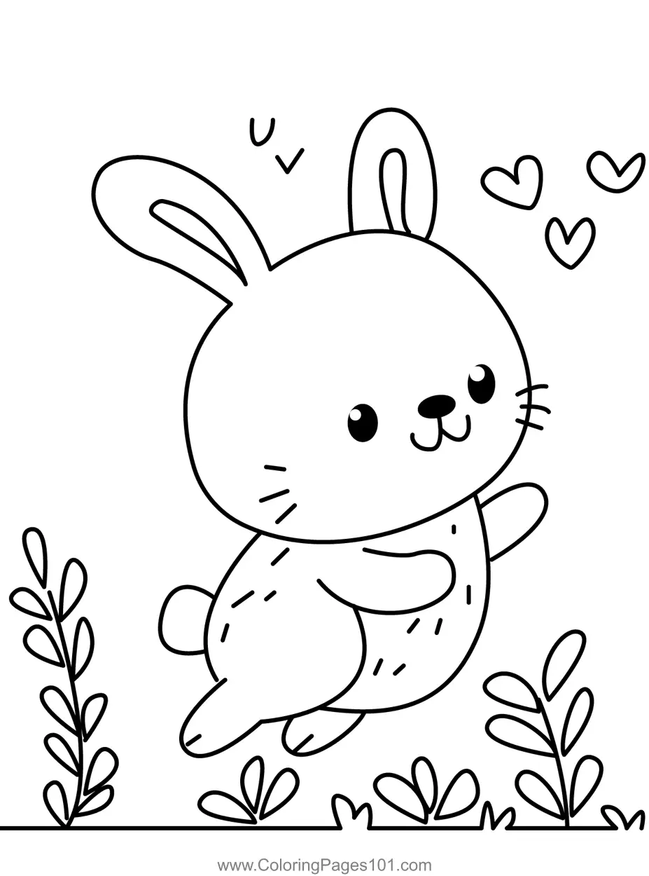 Rabbit Coloring Pages 6