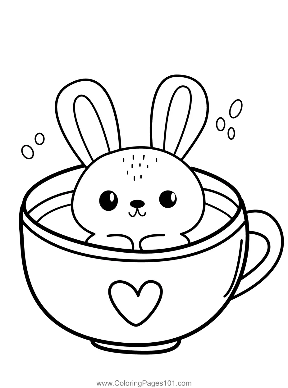 Rabbit Coloring Pages 9