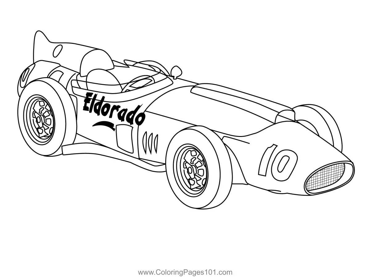 Racing Cars Coloring Pages 11