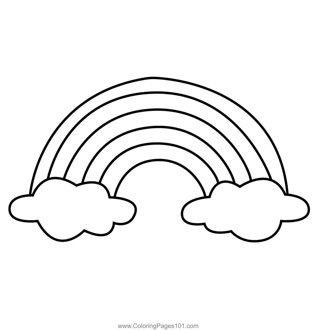 Rainbows Coloring Pages 1