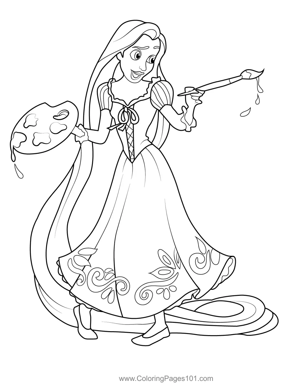 Rapunzel Coloring Pages 10